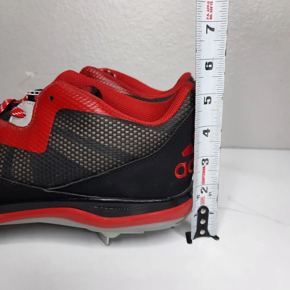 Adidas Litestrike Ironskin Baseball Softball Cleats Men's Size 13.5 Black Red